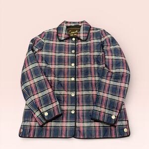 Coach Plaid Quilted Jacket Coat Women’s